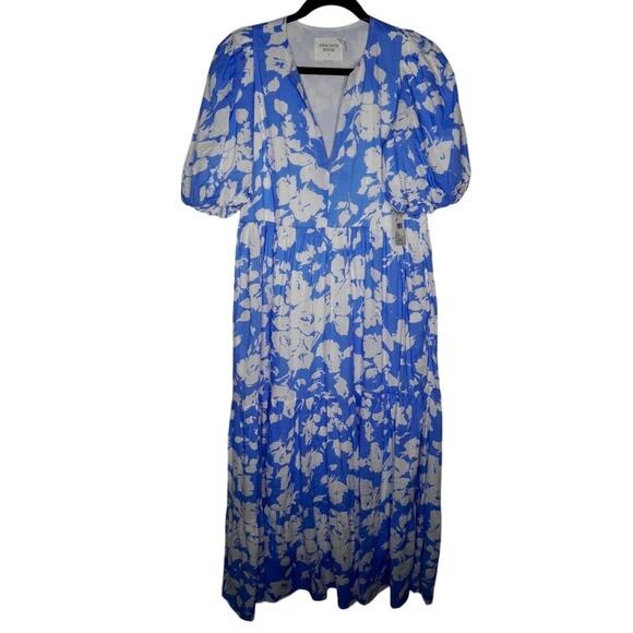 Tuckernuck Hyacinth House Blue Floral Ruffle Collar Louisa Maxi Dress Sz XS - Picture 3 of 5